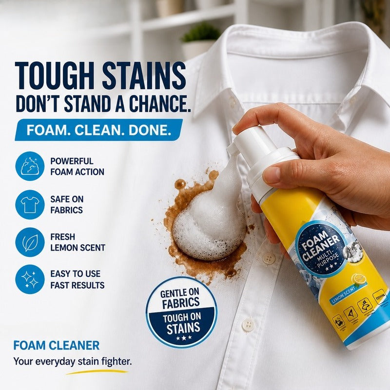 🥳2026 HOT SALE💞50K+ SOLD! Grease & Stain Remover🚗Powerful & Multipurpose Car Interior Foam Cleaner