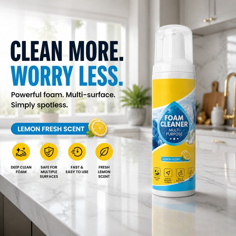 🥳2026 HOT SALE💞50K+ SOLD! Grease & Stain Remover🚗Powerful & Multipurpose Car Interior Foam Cleaner