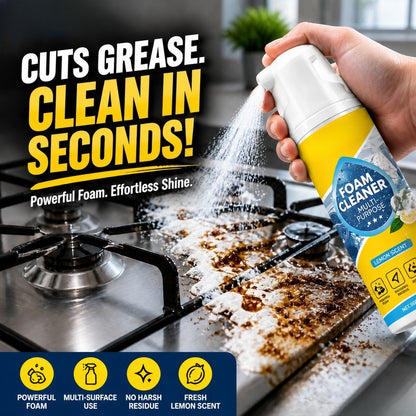 🥳2026 HOT SALE💞50K+ SOLD! Grease & Stain Remover🚗Powerful & Multipurpose Car Interior Foam Cleaner