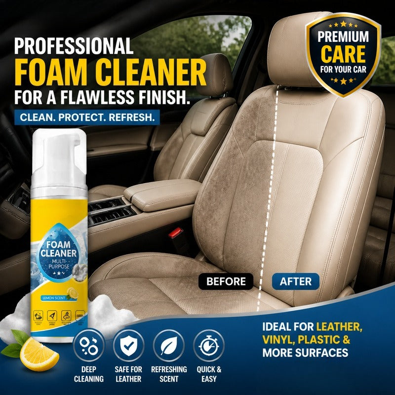 🥳2026 HOT SALE💞50K+ SOLD! Grease & Stain Remover🚗Powerful & Multipurpose Car Interior Foam Cleaner