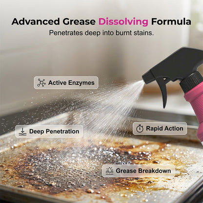 Grease removal spray for grill, fast and powerful action