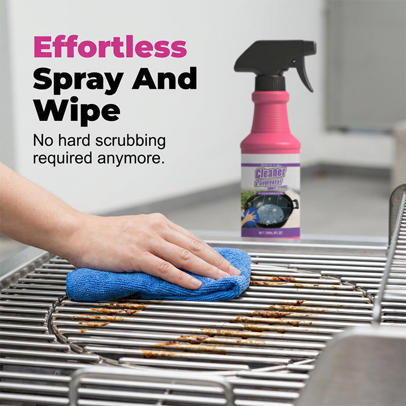 Grease removal spray for grill, fast and powerful action